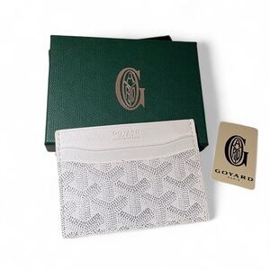 - 1 of 1 White Goyard Saint-Sulpice Card Wallet